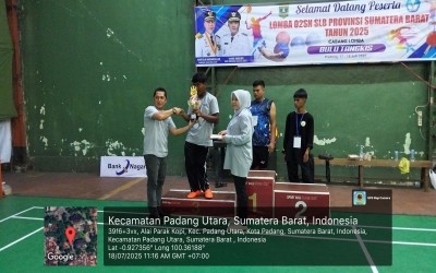 JUARA 3 BADMINTON TINGKAT PROVINSI SUMATERA BARAT TAHUN 2025